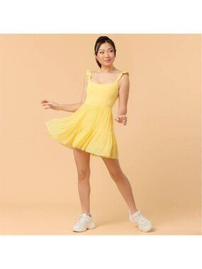 Blogilates Women's Mommy & Me Ballerina Ruffle Dress - Yellow M